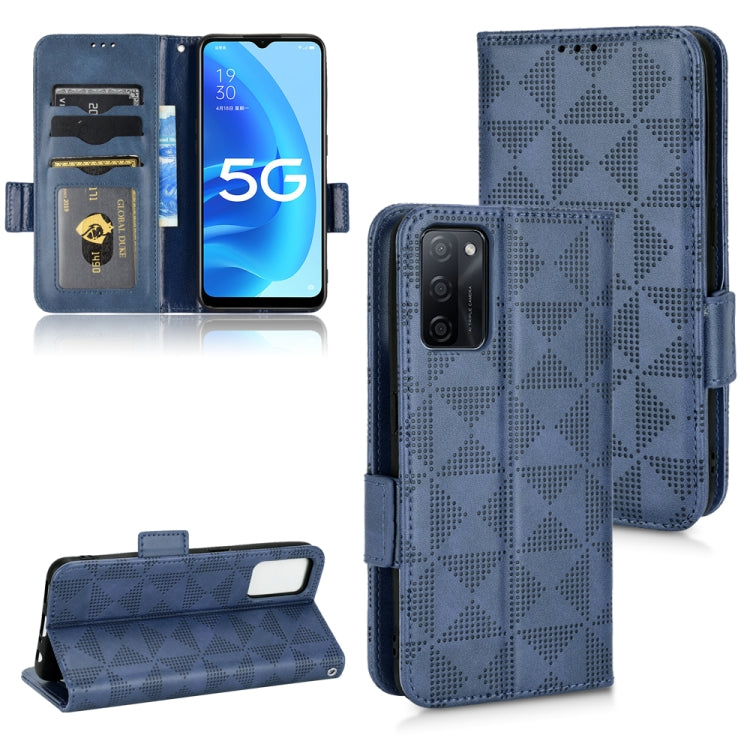 Symmetrical Triangle Leather Phone Case, For OPPO Find X5 Pro, For OPPO A17, For OPPO A55s 5G, For OPPO A57 5G / A77 5G