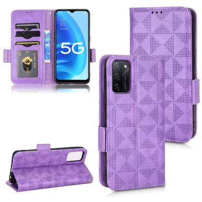Symmetrical Triangle Leather Phone Case, For OPPO Find X5 Pro, For OPPO A17, For OPPO A55s 5G, For OPPO A57 5G / A77 5G