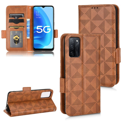 Symmetrical Triangle Leather Phone Case, For OPPO Find X5 Pro, For OPPO A17, For OPPO A55s 5G, For OPPO A57 5G / A77 5G