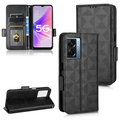 Symmetrical Triangle Leather Phone Case, For OPPO Find X5 Pro, For OPPO A17, For OPPO A55s 5G, For OPPO A57 5G / A77 5G