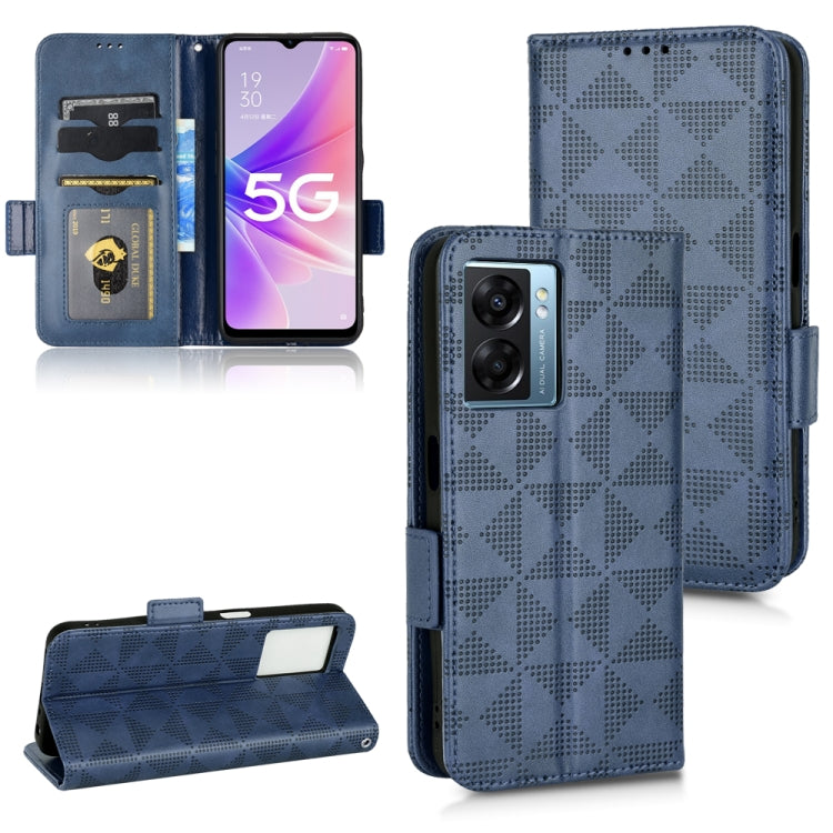 Symmetrical Triangle Leather Phone Case, For OPPO Find X5 Pro, For OPPO A17, For OPPO A55s 5G, For OPPO A57 5G / A77 5G