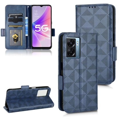 Symmetrical Triangle Leather Phone Case, For OPPO Find X5 Pro, For OPPO A17, For OPPO A55s 5G, For OPPO A57 5G / A77 5G