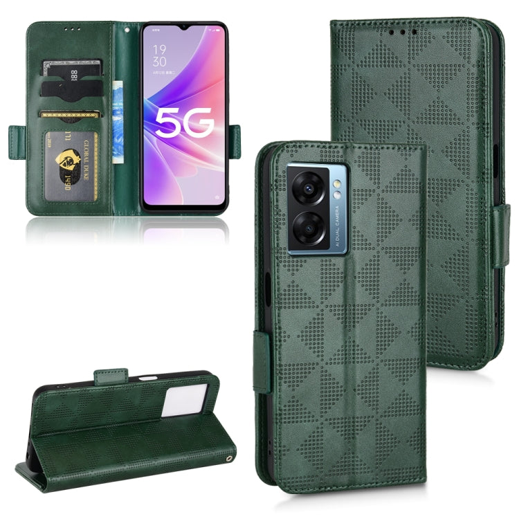 Symmetrical Triangle Leather Phone Case, For OPPO Find X5 Pro, For OPPO A17, For OPPO A55s 5G, For OPPO A57 5G / A77 5G