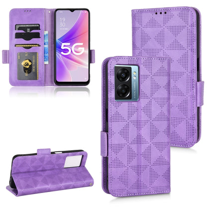 Symmetrical Triangle Leather Phone Case, For OPPO Find X5 Pro, For OPPO A17, For OPPO A55s 5G, For OPPO A57 5G / A77 5G