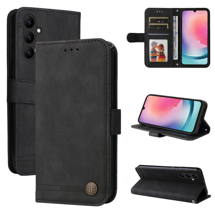 Skin Feel Life Tree Metal Button Leather Phone Case, For Samsung Galaxy A24 4G, For Honor X7a, For Honor X8a, For Honor X9a/X40 5G/Magic5 Lite
