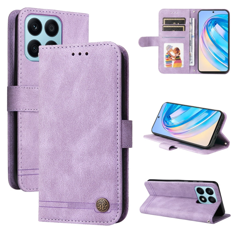 Skin Feel Life Tree Metal Button Leather Phone Case, For Samsung Galaxy A24 4G, For Honor X7a, For Honor X8a, For Honor X9a/X40 5G/Magic5 Lite