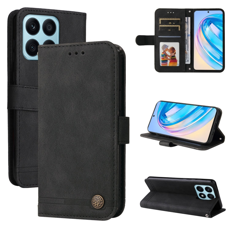 Skin Feel Life Tree Metal Button Leather Phone Case, For Samsung Galaxy A24 4G, For Honor X7a, For Honor X8a, For Honor X9a/X40 5G/Magic5 Lite