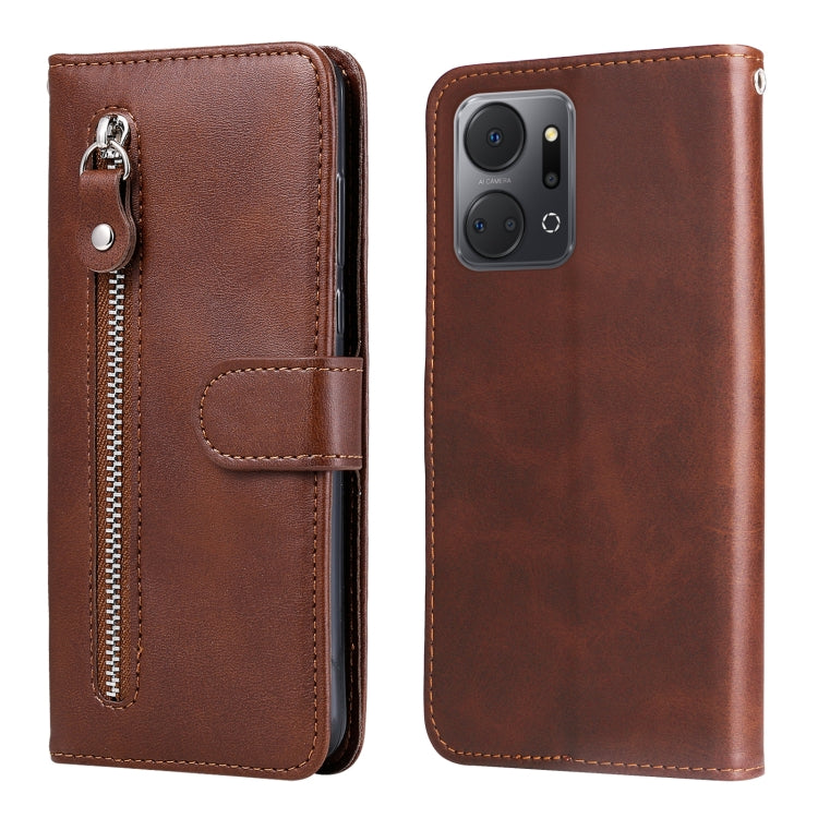 Calf Texture Zipper Leather Phone Case, For Honor X7a, For Honor X8a, For Honor X9a/X40 5G/Magic5 Lite, For OPPO Reno8 T 4G