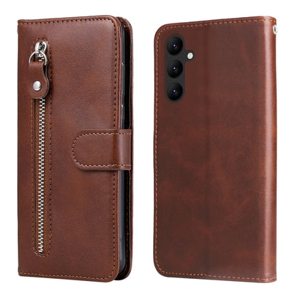 Calf Texture Zipper Leather Phone Case, For Samsung Galaxy A24 4G