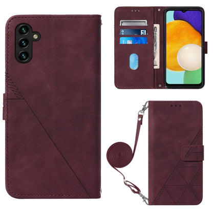 Crossbody 3D Embossed Flip Leather Phone Case, For Samsung Galaxy A34 5G, For Samsung Galaxy A54 5G, For Motorola Moto E13, For Motorola Moto Edge+ 2023