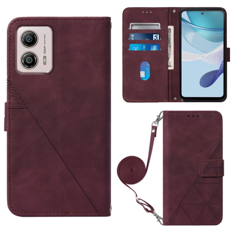 Crossbody 3D Embossed Flip Leather Phone Case, For Motorola Moto G 5G 2023, For Motorola Moto G53 / G23 / G13, For Motorola Moto G72, For Motorola Moto G73
