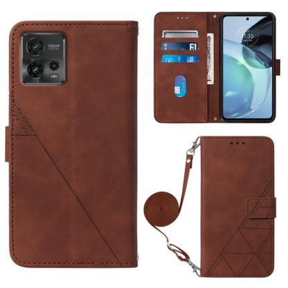 Crossbody 3D Embossed Flip Leather Phone Case, For Motorola Moto G 5G 2023, For Motorola Moto G53 / G23 / G13, For Motorola Moto G72, For Motorola Moto G73