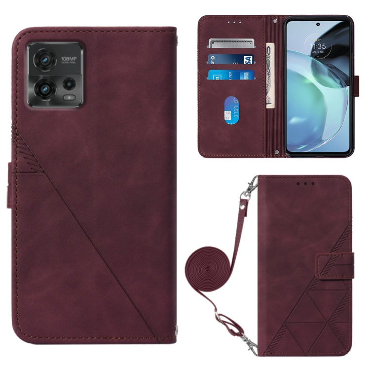 Crossbody 3D Embossed Flip Leather Phone Case, For Motorola Moto G 5G 2023, For Motorola Moto G53 / G23 / G13, For Motorola Moto G72, For Motorola Moto G73