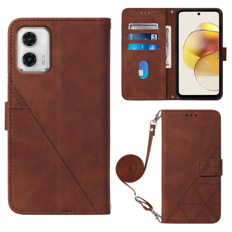 Crossbody 3D Embossed Flip Leather Phone Case, For Motorola Moto G 5G 2023, For Motorola Moto G53 / G23 / G13, For Motorola Moto G72, For Motorola Moto G73