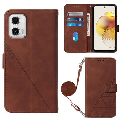 Crossbody 3D Embossed Flip Leather Phone Case, For Motorola Moto G 5G 2023, For Motorola Moto G53 / G23 / G13, For Motorola Moto G72, For Motorola Moto G73