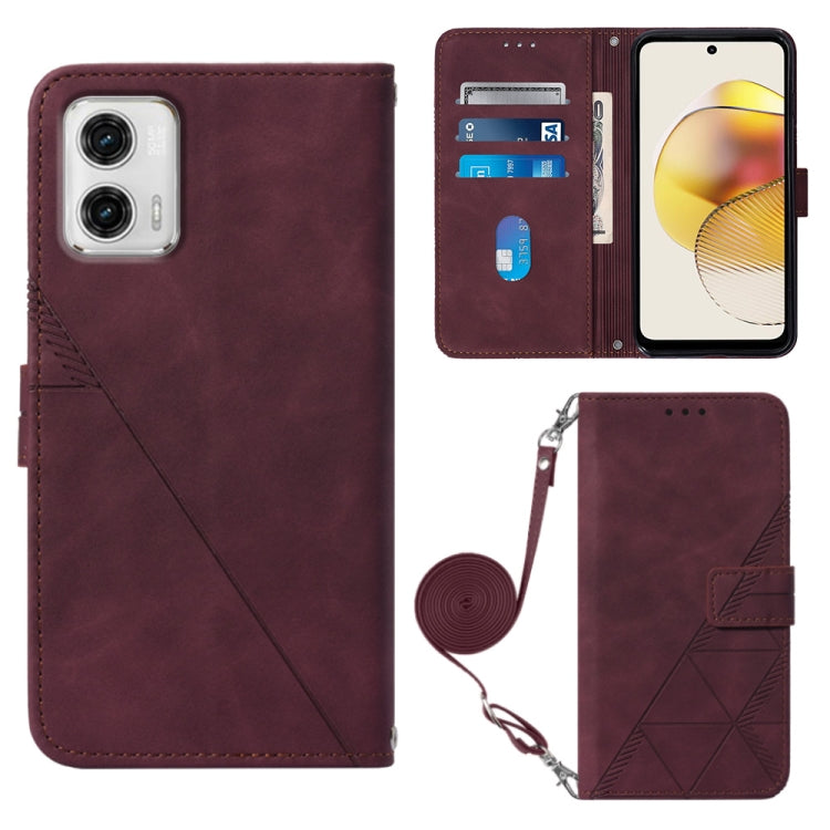 Crossbody 3D Embossed Flip Leather Phone Case, For Motorola Moto G 5G 2023, For Motorola Moto G53 / G23 / G13, For Motorola Moto G72, For Motorola Moto G73