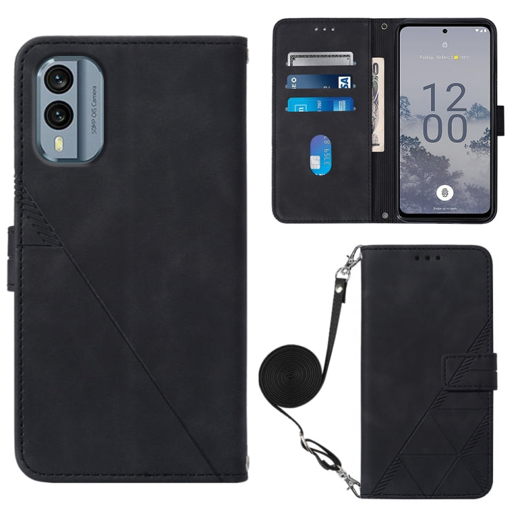 Crossbody 3D Embossed Flip Leather Phone Case, For Nokia C31, For Motorola Moto G Play 2023, For Nokia X30 5G, For OnePlus 11