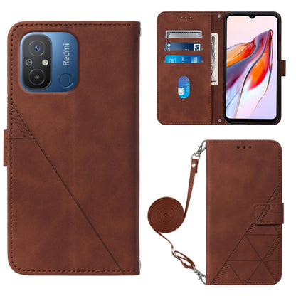 Crossbody 3D Embossed Flip Leather Phone Case, For Xiaomi Redmi 12C / Redmi 11A 4G Global, For Samsung Galaxy A04 Core, For Samsung Galaxy A04e, For Samsung Galaxy A24 4G