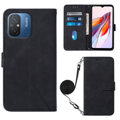 Crossbody 3D Embossed Flip Leather Phone Case, For Xiaomi Redmi 12C / Redmi 11A 4G Global, For Samsung Galaxy A04 Core, For Samsung Galaxy A04e, For Samsung Galaxy A24 4G