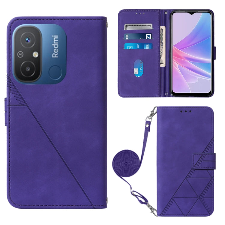 Crossbody 3D Embossed Flip Leather Phone Case, For Xiaomi Redmi 12C / Redmi 11A 4G Global, For Samsung Galaxy A04 Core, For Samsung Galaxy A04e, For Samsung Galaxy A24 4G