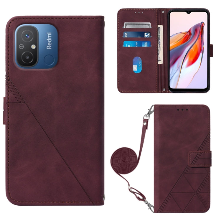Crossbody 3D Embossed Flip Leather Phone Case, For Xiaomi Redmi 12C / Redmi 11A 4G Global, For Samsung Galaxy A04 Core, For Samsung Galaxy A04e, For Samsung Galaxy A24 4G