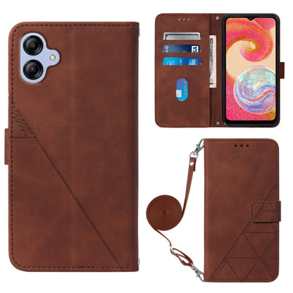 Crossbody 3D Embossed Flip Leather Phone Case, For Xiaomi Redmi 12C / Redmi 11A 4G Global, For Samsung Galaxy A04 Core, For Samsung Galaxy A04e, For Samsung Galaxy A24 4G