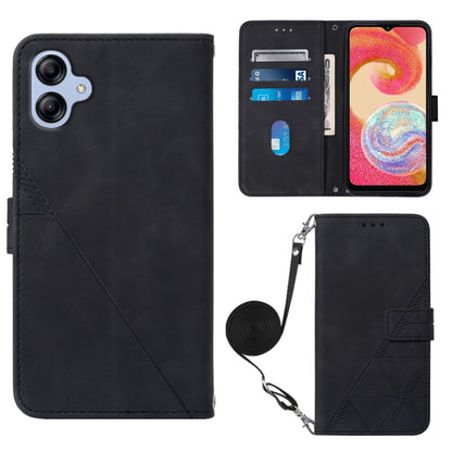 Crossbody 3D Embossed Flip Leather Phone Case, For Xiaomi Redmi 12C / Redmi 11A 4G Global, For Samsung Galaxy A04 Core, For Samsung Galaxy A04e, For Samsung Galaxy A24 4G