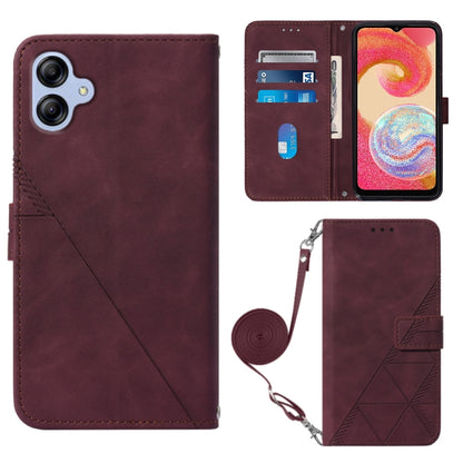 Crossbody 3D Embossed Flip Leather Phone Case, For Xiaomi Redmi 12C / Redmi 11A 4G Global, For Samsung Galaxy A04 Core, For Samsung Galaxy A04e, For Samsung Galaxy A24 4G