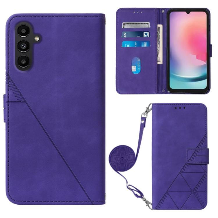 Crossbody 3D Embossed Flip Leather Phone Case, For Xiaomi Redmi 12C / Redmi 11A 4G Global, For Samsung Galaxy A04 Core, For Samsung Galaxy A04e, For Samsung Galaxy A24 4G