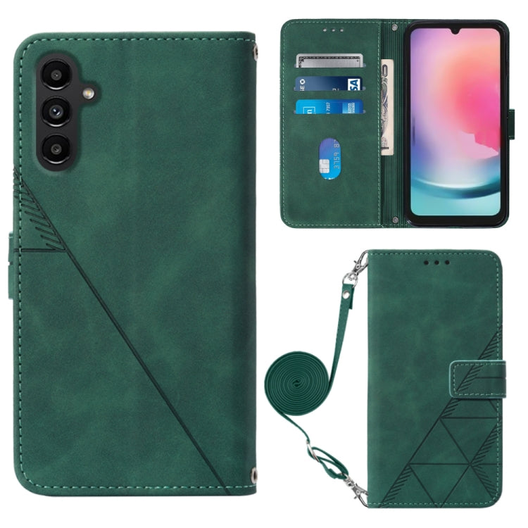 Crossbody 3D Embossed Flip Leather Phone Case, For Xiaomi Redmi 12C / Redmi 11A 4G Global, For Samsung Galaxy A04 Core, For Samsung Galaxy A04e, For Samsung Galaxy A24 4G