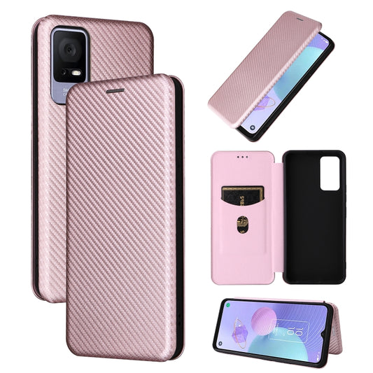 Carbon Fiber Texture Flip Leather Phone Case, For TCL 408, For Kyocera Digno SX3 KYG02, For Motorola Moto G Power 2023, For Xiaomi 13 Lite