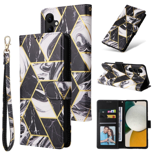 Marble Bronzing Stitching Leather Phone Case, For Samsung Galaxy A34 5G, For Samsung Galaxy A54 5G, For Xiaomi Redmi Note 12 5G, For Xiaomi Redmi Note 12 Pro 5G, For Xiaomi Redmi Note 12 Pro+ 5G