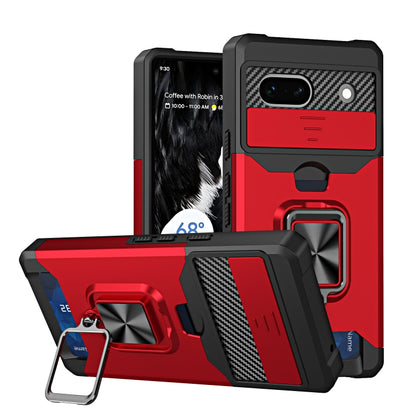 Camera Shield Card Slot Phone Case with Ring Holder, For Motorola Moto G Play 2023, For Google Pixel 7a, For Xiaomi Redmi Note 12 5G / Poco X5, For Xiaomi Redmi Note 12 Pro 5G