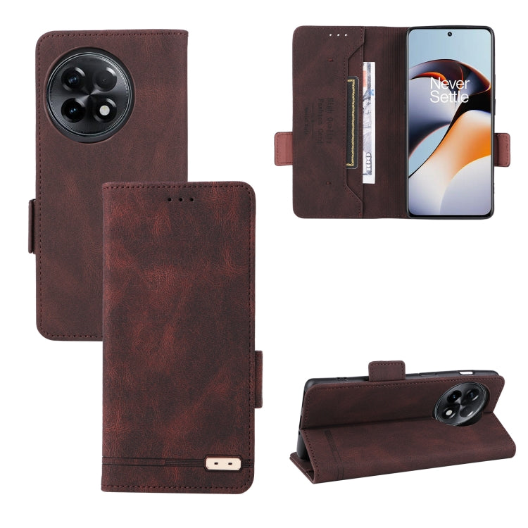 Magnetic Clasp Leather Phone Case, For OnePlus 11R 5G
