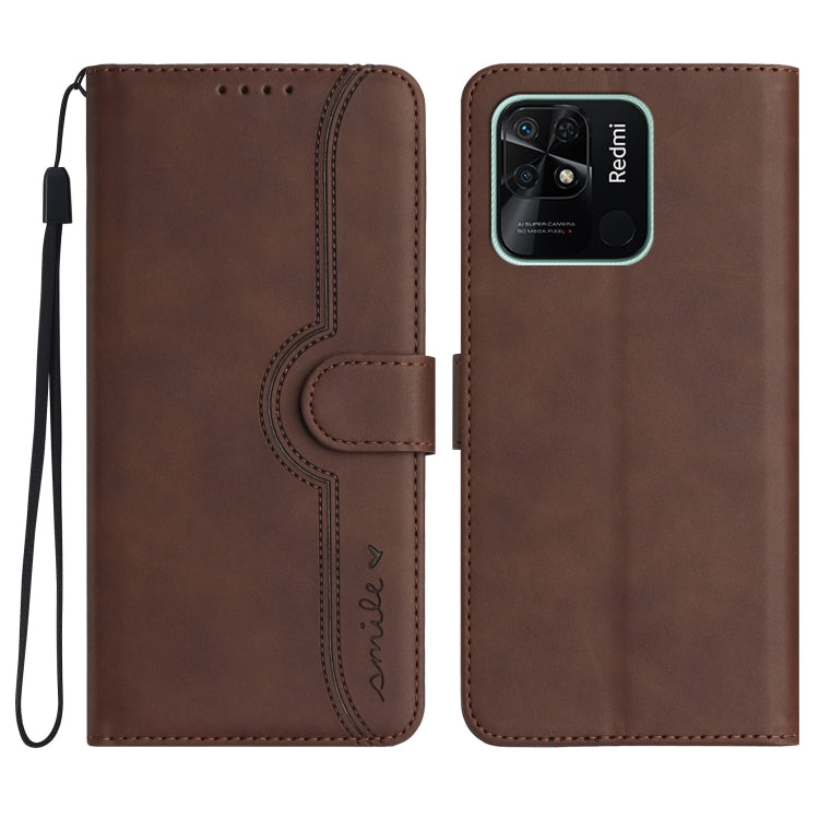 Heart Pattern Skin Feel Leather Phone Case, For Xiaomi Redmi 10C 4G Global/10 India/10 Power, For Xiaomi Redmi A1+, For Xiaomi Redmi Note 7, For Xiaomi Redmi Note 8