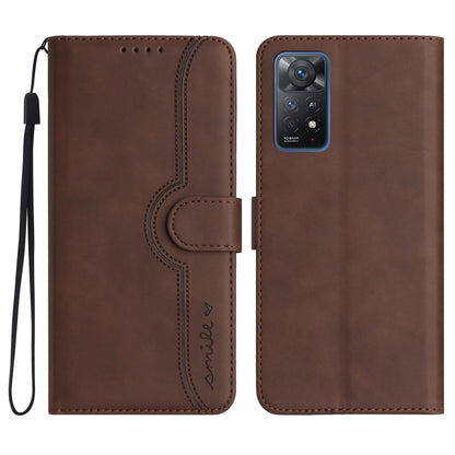 Heart Pattern Skin Feel Leather Phone Case, For Xiaomi Redmi Note 10 5G, For Xiaomi Redmi Note 10 Pro 4G Global/Note 10 Pro Max, For Xiaomi Redmi Note 11 Pro 4G/5G Global, For Xiaomi Redmi Note 11 4G Global/Note 11S