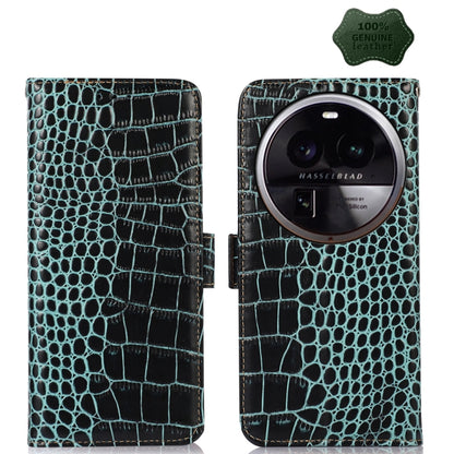 Crocodile Top Layer Cowhide Leather Phone Case, For OPPO Find X6, For OPPO Find X6 Pro, For Xiaomi Redmi Note 12 4G Global