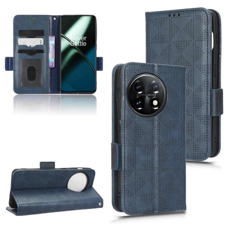 Symmetrical Triangle Leather Phone Case, For OnePlus Nord 2 5G, For OnePlus 10 Pro 5G, For OnePlus 10T, For OnePlus 11 5G