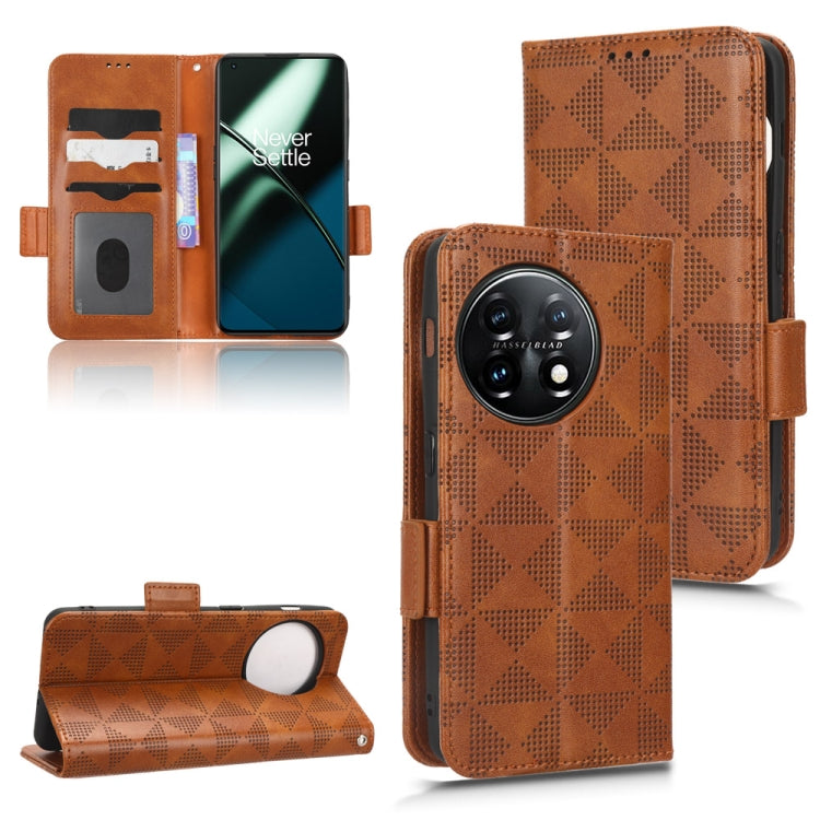 Symmetrical Triangle Leather Phone Case, For OnePlus Ace 2 5G, For OnePlus Nord N20 5G, For OnePlus Nord 2T 5G, For OnePlus Nord CE 5G