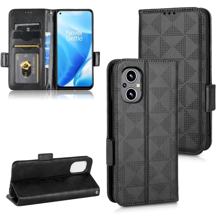 Symmetrical Triangle Leather Phone Case, For OnePlus Ace 2 5G, For OnePlus Nord N20 5G, For OnePlus Nord 2T 5G, For OnePlus Nord CE 5G