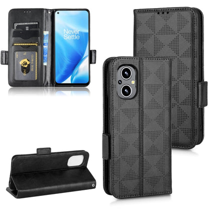 Symmetrical Triangle Leather Phone Case, For OnePlus Ace 2 5G, For OnePlus Nord N20 5G, For OnePlus Nord 2T 5G, For OnePlus Nord CE 5G
