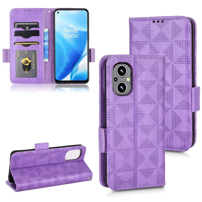 Symmetrical Triangle Leather Phone Case, For OnePlus Ace 2 5G, For OnePlus Nord N20 5G, For OnePlus Nord 2T 5G, For OnePlus Nord CE 5G