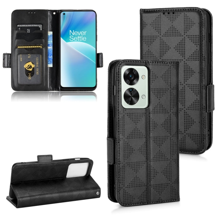 Symmetrical Triangle Leather Phone Case, For OnePlus Ace 2 5G, For OnePlus Nord N20 5G, For OnePlus Nord 2T 5G, For OnePlus Nord CE 5G