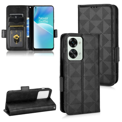 Symmetrical Triangle Leather Phone Case, For OnePlus Ace 2 5G, For OnePlus Nord N20 5G, For OnePlus Nord 2T 5G, For OnePlus Nord CE 5G