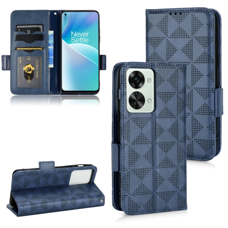 Symmetrical Triangle Leather Phone Case, For OnePlus Ace 2 5G, For OnePlus Nord N20 5G, For OnePlus Nord 2T 5G, For OnePlus Nord CE 5G