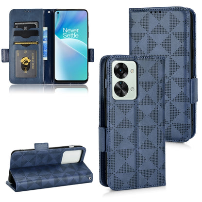 Symmetrical Triangle Leather Phone Case, For OnePlus Ace 2 5G, For OnePlus Nord N20 5G, For OnePlus Nord 2T 5G, For OnePlus Nord CE 5G