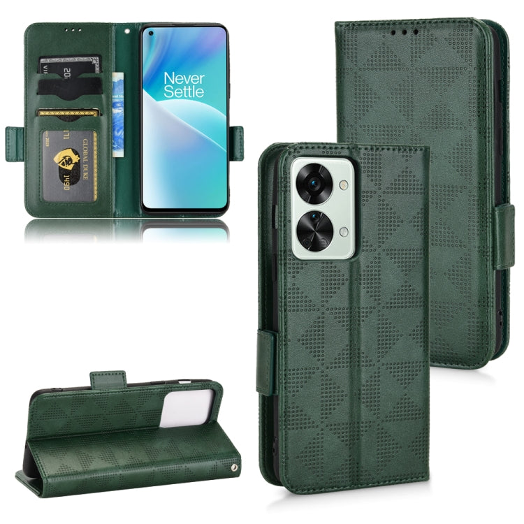 Symmetrical Triangle Leather Phone Case, For OnePlus Ace 2 5G, For OnePlus Nord N20 5G, For OnePlus Nord 2T 5G, For OnePlus Nord CE 5G