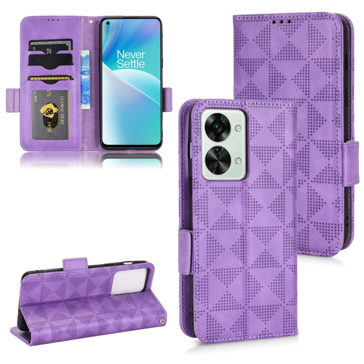 Symmetrical Triangle Leather Phone Case, For OnePlus Ace 2 5G, For OnePlus Nord N20 5G, For OnePlus Nord 2T 5G, For OnePlus Nord CE 5G