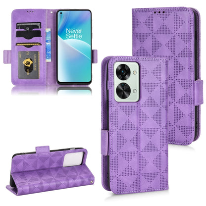 Symmetrical Triangle Leather Phone Case, For OnePlus Ace 2 5G, For OnePlus Nord N20 5G, For OnePlus Nord 2T 5G, For OnePlus Nord CE 5G