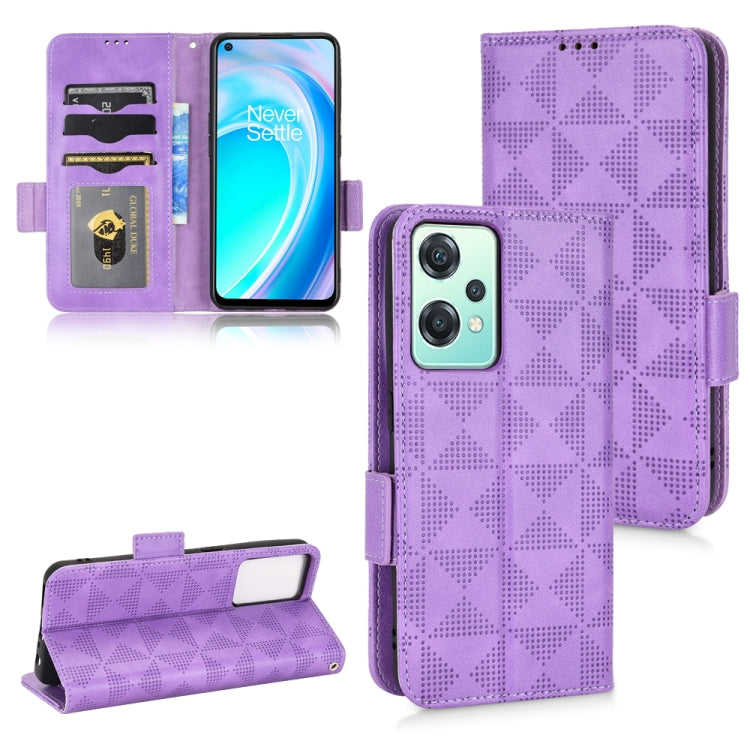 Symmetrical Triangle Leather Phone Case, For OnePlus Ace 2 5G, For OnePlus Nord N20 5G, For OnePlus Nord 2T 5G, For OnePlus Nord CE 5G
